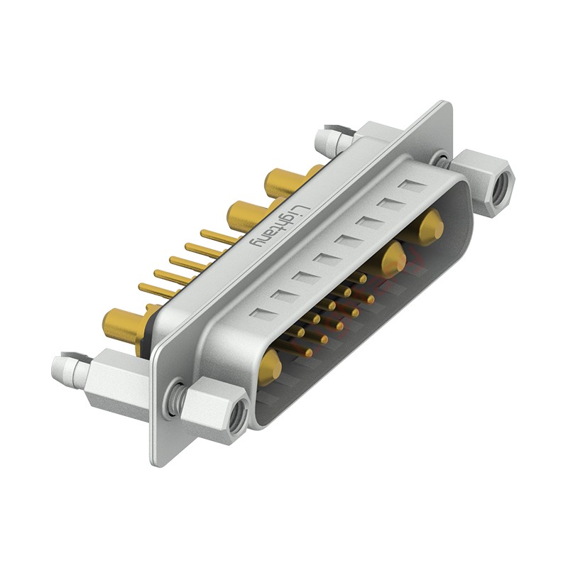 13W3公PCB直插板/鉚魚(yú)叉7.0/大電流20A