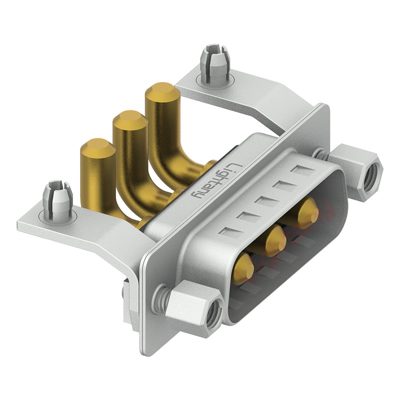 3W3公PCB彎插板/鉚支架11.6/大電流40A