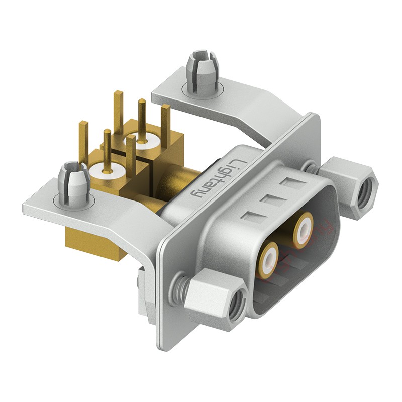 2W2公PCB彎插板/鉚支架10.8/射頻同軸75歐姆