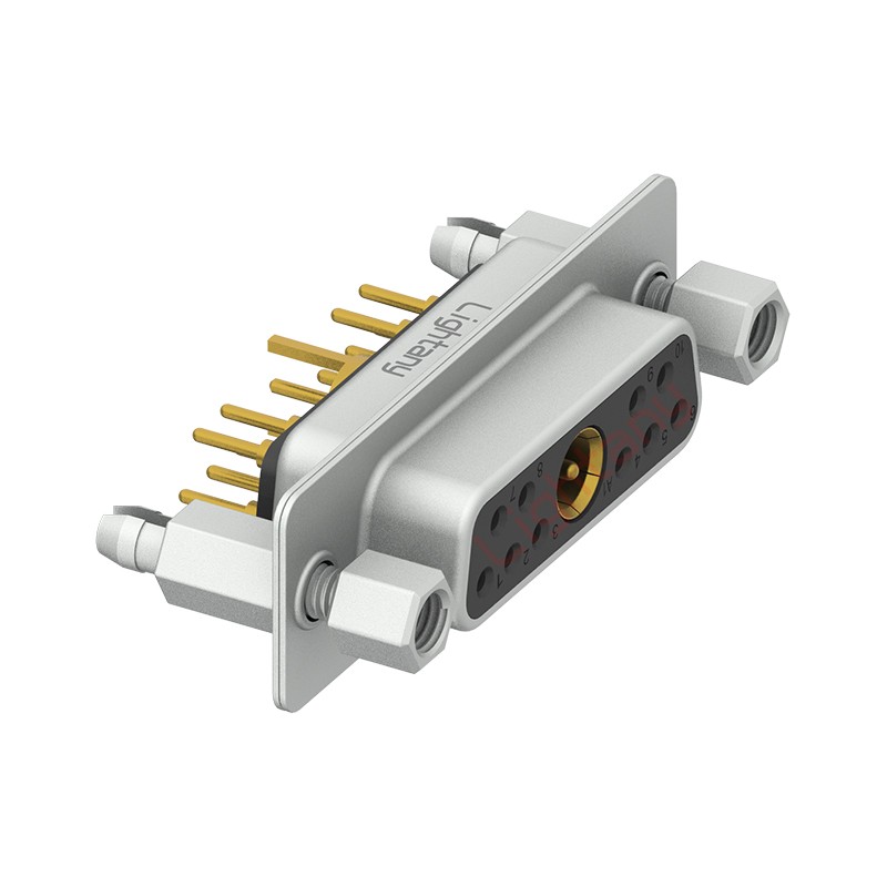 11W1母PCB直插板/鉚魚叉7.0/射頻同軸75歐姆