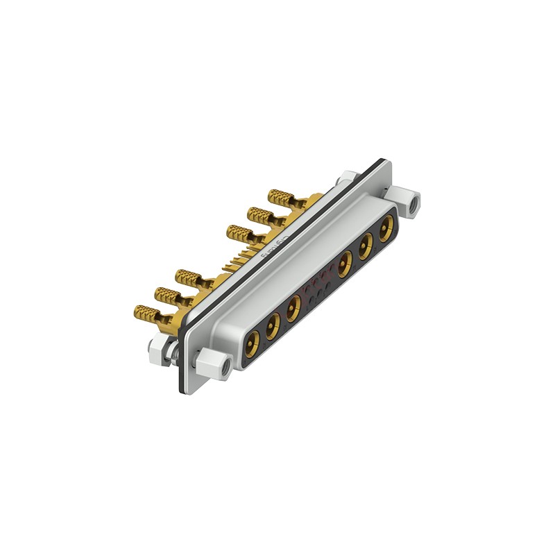 13W6A母焊線式/鎖螺絲螺母+防水墊片/射頻同軸50歐姆