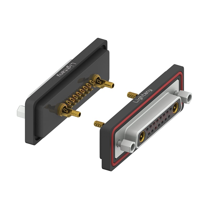 防水17W2母焊線式/鎖螺絲/射頻同軸50歐姆