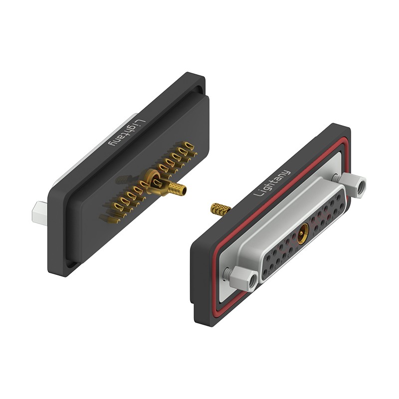 防水21W1母焊線式/鎖螺絲/射頻同軸50歐姆