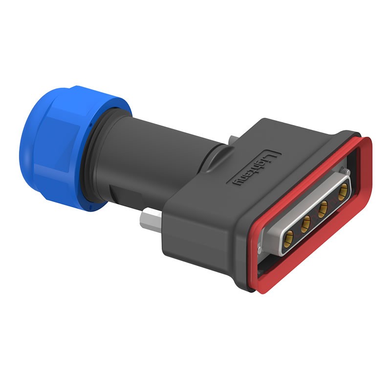 4W4母頭焊線+防水接頭/線徑10~16mm/大電流40A