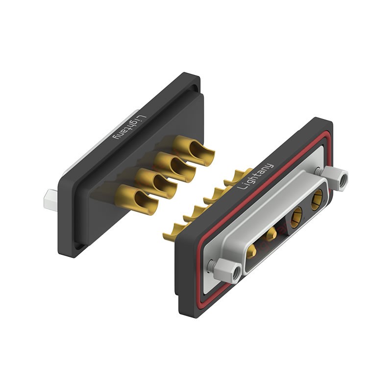 防水4V4母焊線式/鎖螺絲/大電流40A