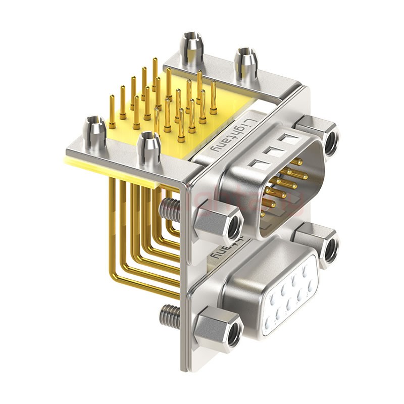 DR9 上母下公 間距15.88 車針雙胞胎 D-SUB連接器