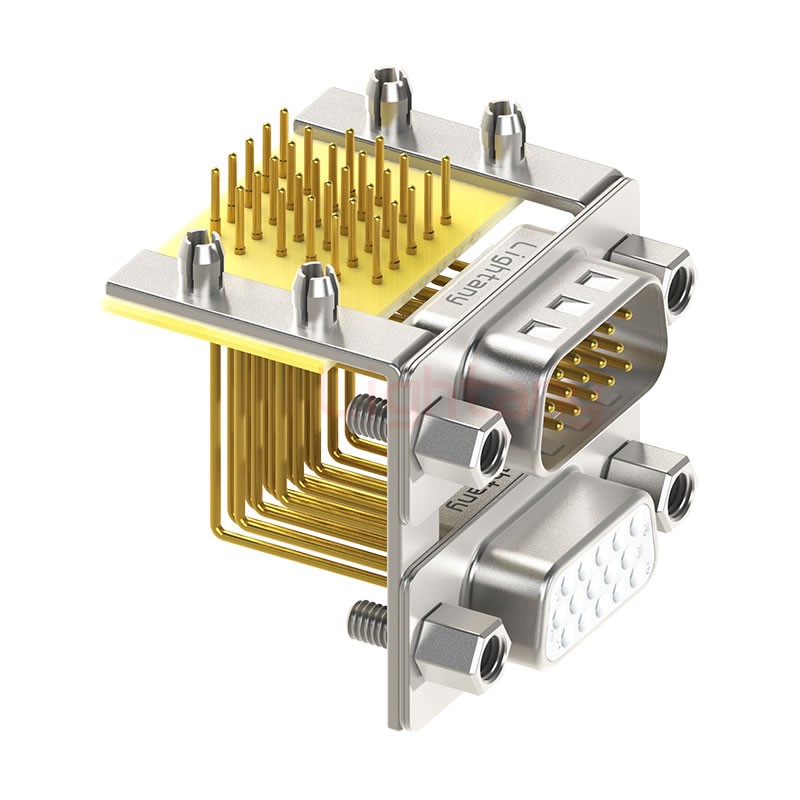 HDR15 上母下公 間距15.88車針雙胞胎 D-SUB連接器