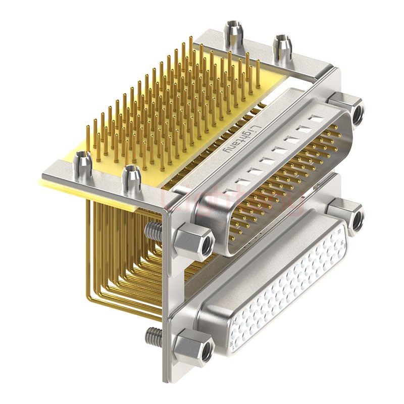 HDR44 上母下公間距19.05車針雙胞胎 D-SUB連接器