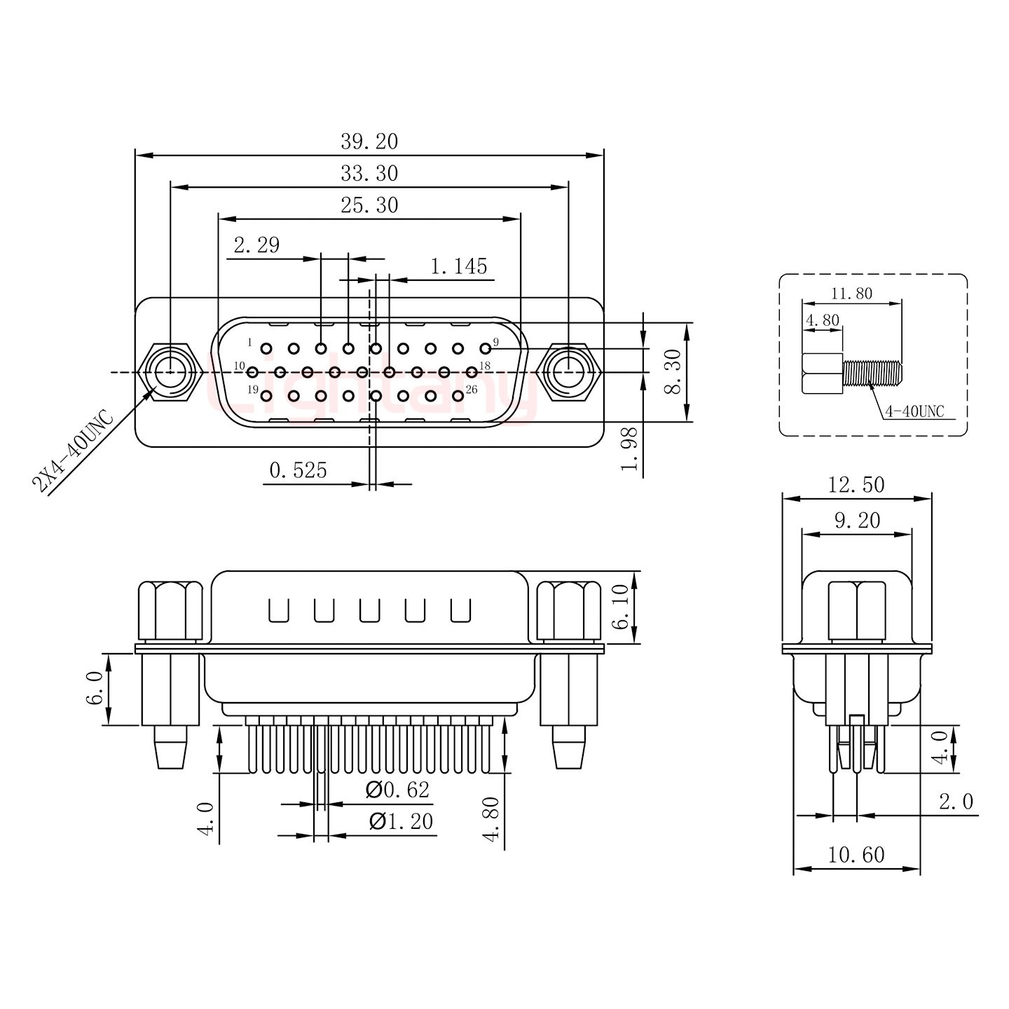 HDP26 公 直插板 鉚魚(yú)叉6.0 鎖螺絲 車(chē)針