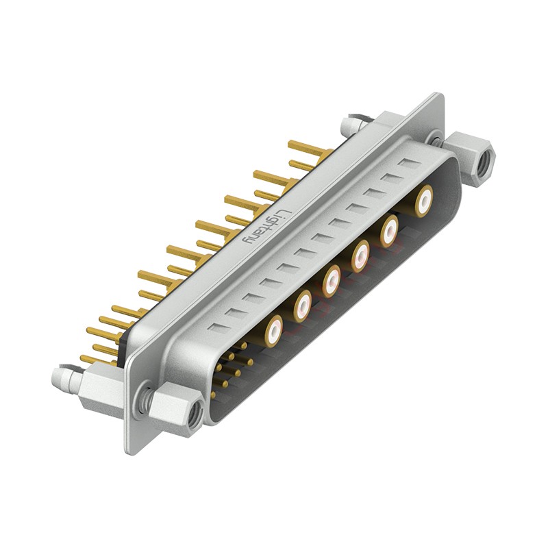 13W6B公PCB直插板/鉚魚叉7.0/射頻同軸75歐姆