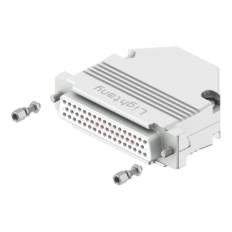 DB50母焊線+金屬外殼1331直出線12.5mm