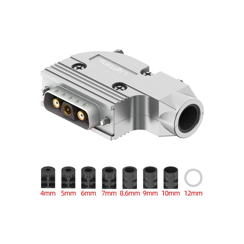 3V3公焊線式75歐姆+15P金屬外殼1443彎出線4~12mm