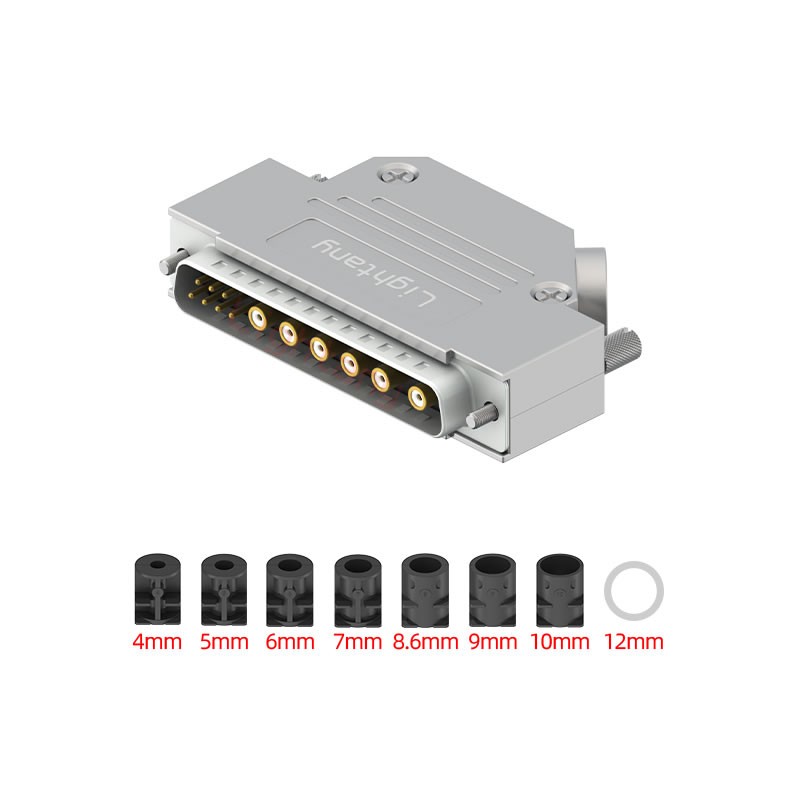 13W6B公焊線式75歐姆+37P金屬外殼967斜出線4~12mm