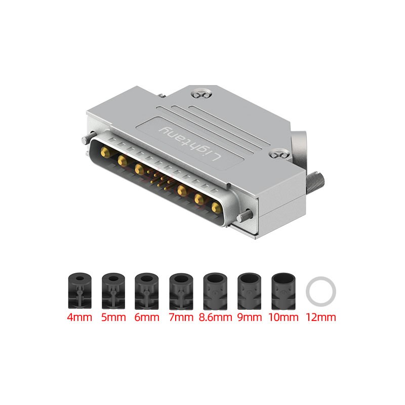 13W6A公短體焊線40A+37P金屬外殼967斜出線4~12mm