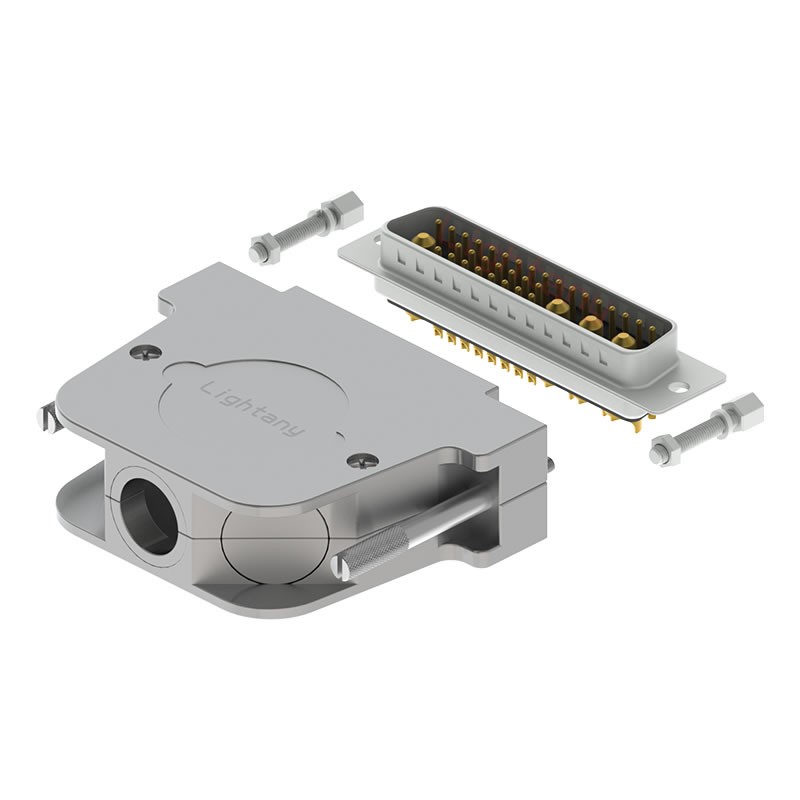 36W4公短體焊線30A+50P金屬外殼2252三個(gè)出線孔12mm