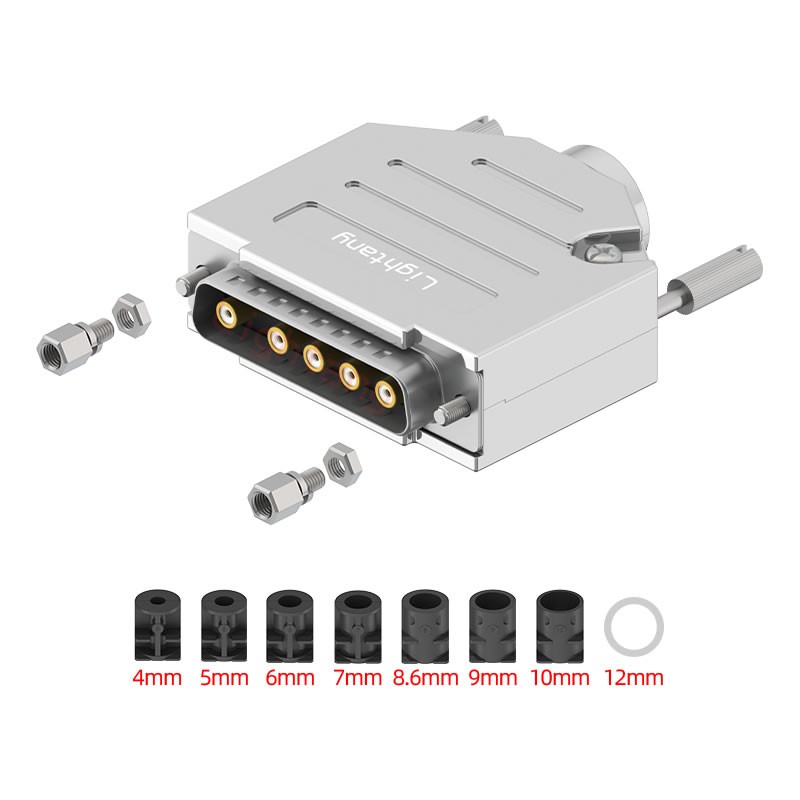 5W5公焊線式75歐姆+25P金屬外殼1657直出線4~12mm