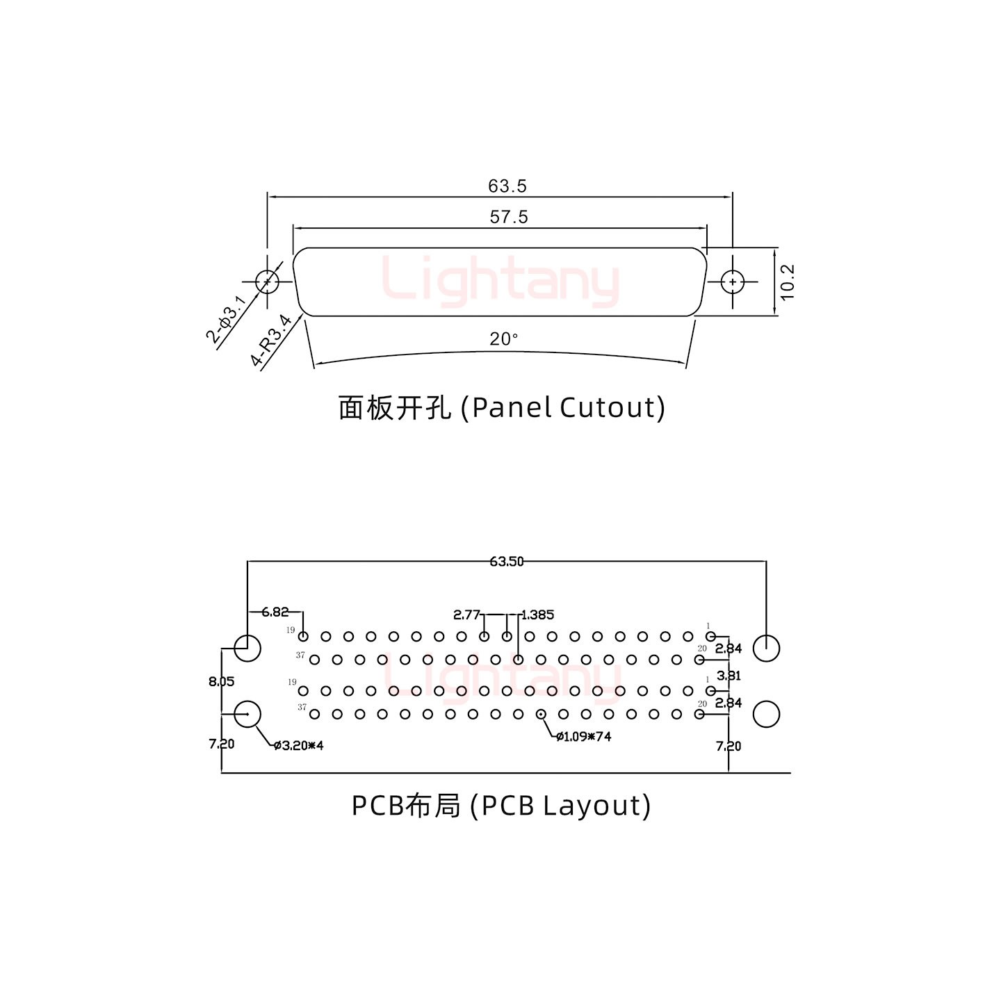 DR37 母對(duì)母 間距15.88車(chē)針雙胞胎 D-SUB連接器