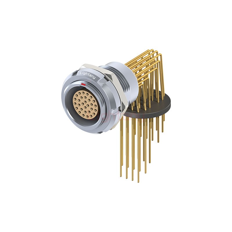 ECG.3B.030.CLV雙螺母插座 PCB彎插板