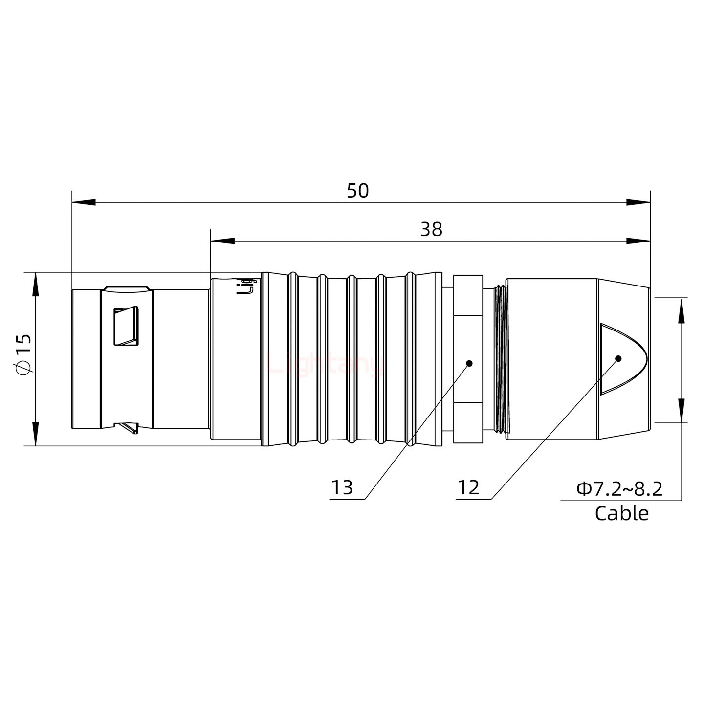 FGG.2B.008.CLAD82直式插頭