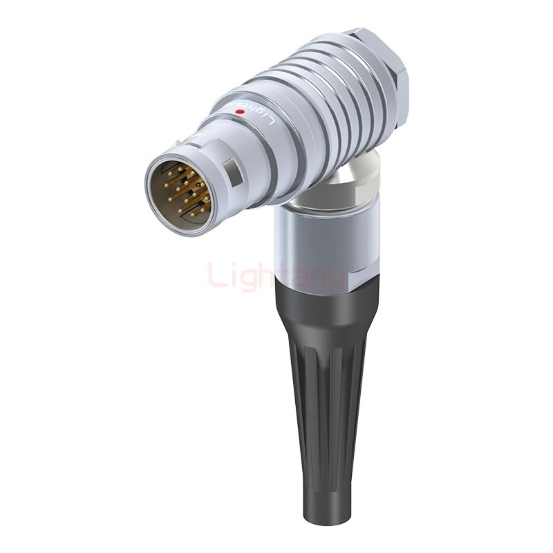 FHG.2B.014.CLAD52Z推拉自鎖帶護套彎式插頭