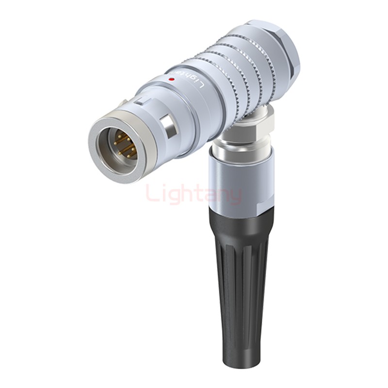 FHG.0K.006.CLAC45Z推拉自鎖帶護套彎式插頭