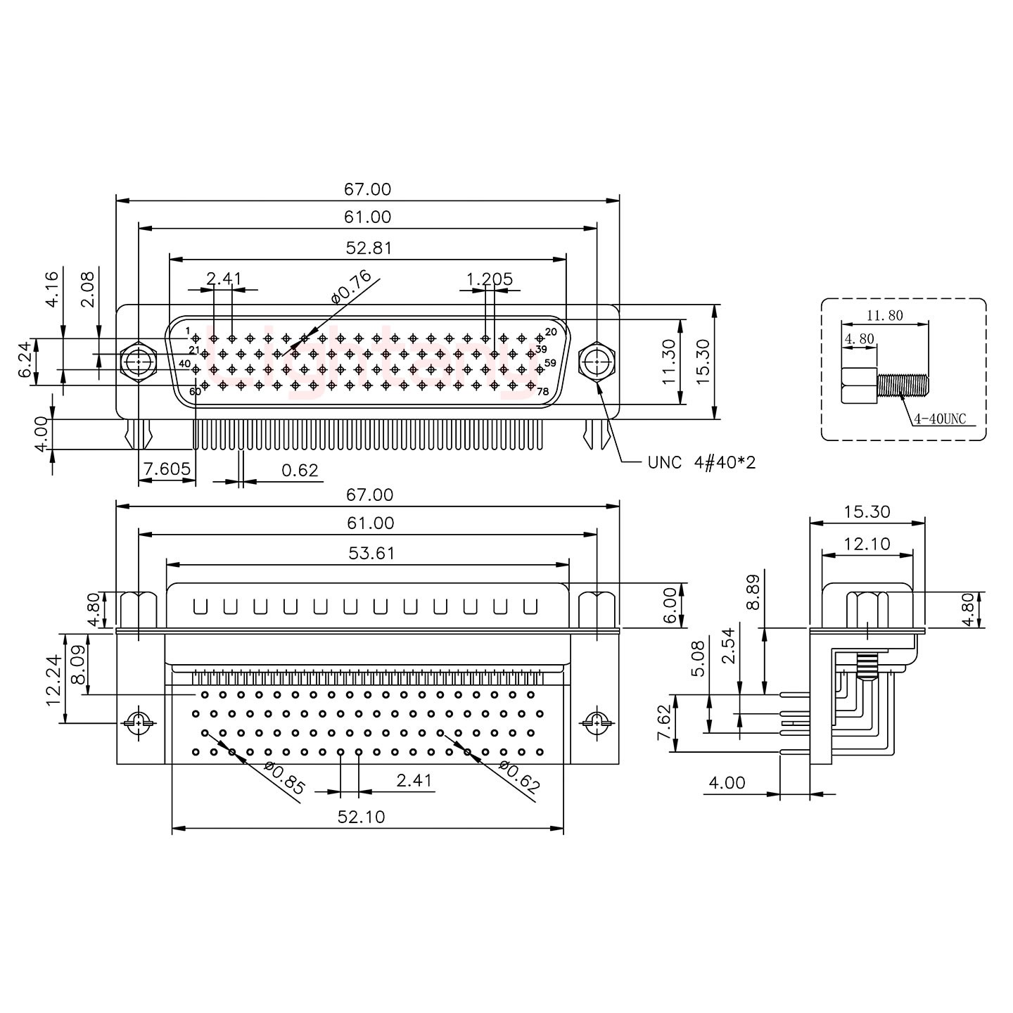 HDR78 公 彎插板8.89 塑料支架12.2 鎖螺絲 車(chē)針