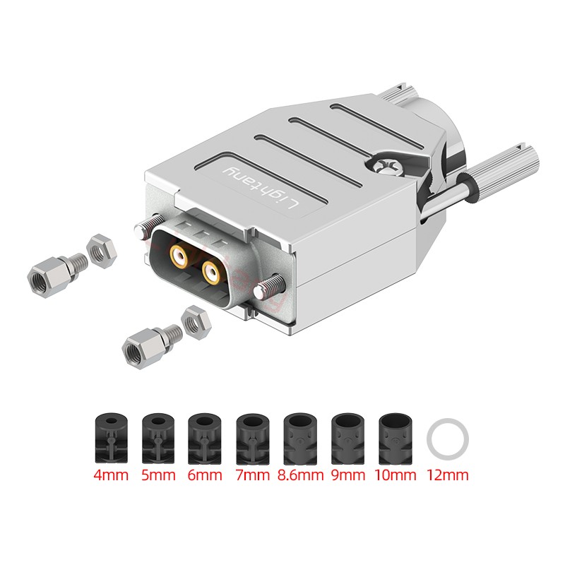 2W2公焊線式50歐姆+9P金屬外殼1707直出線4~12mm