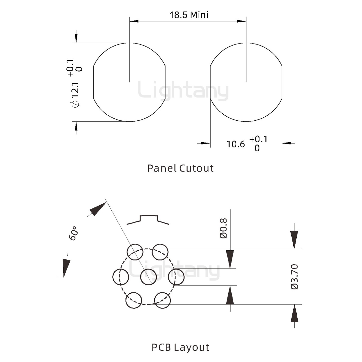ECG.1B.007.CLN推拉自鎖雙螺母插座 直插板