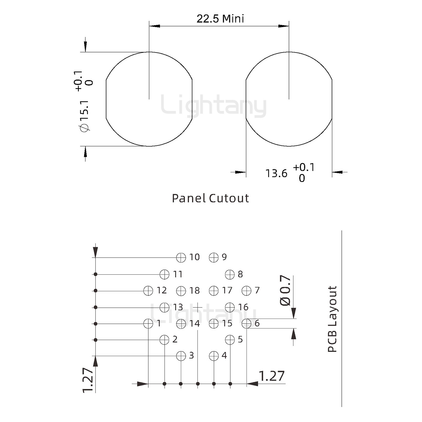 ECG.2B.018.CLV雙螺母插座 彎插板