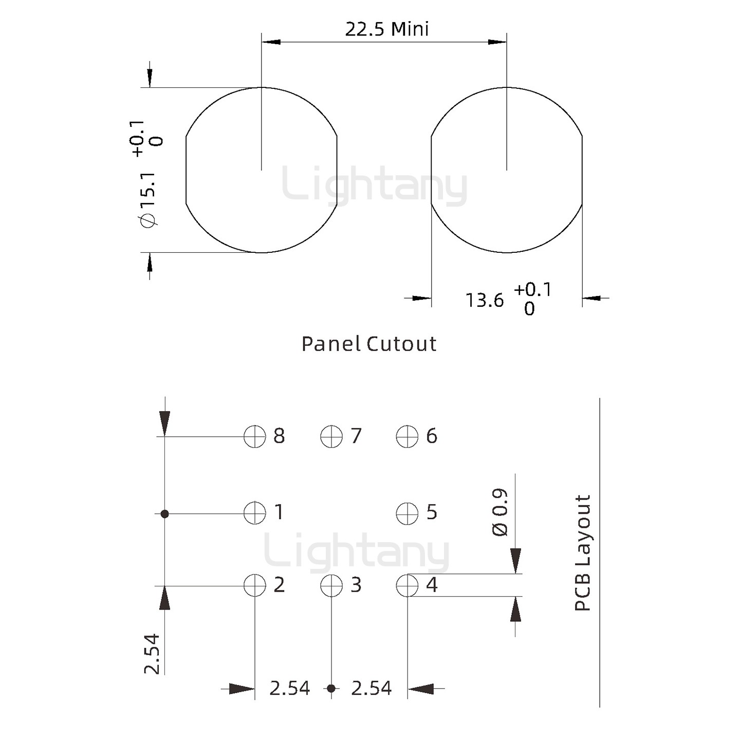 ECG.2B.008.CLV雙螺母插座 彎插板