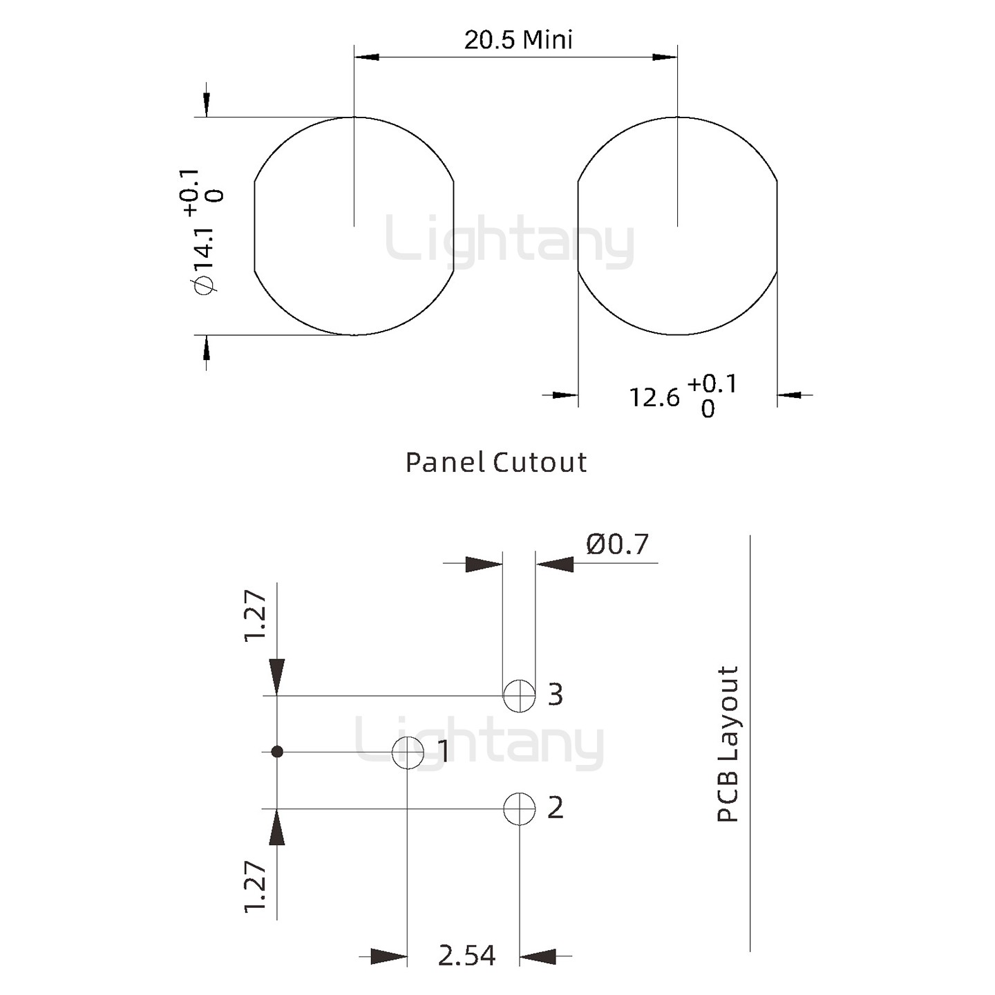 EEG.0K.003.CLV推拉自鎖前螺母插座 PCB彎插板