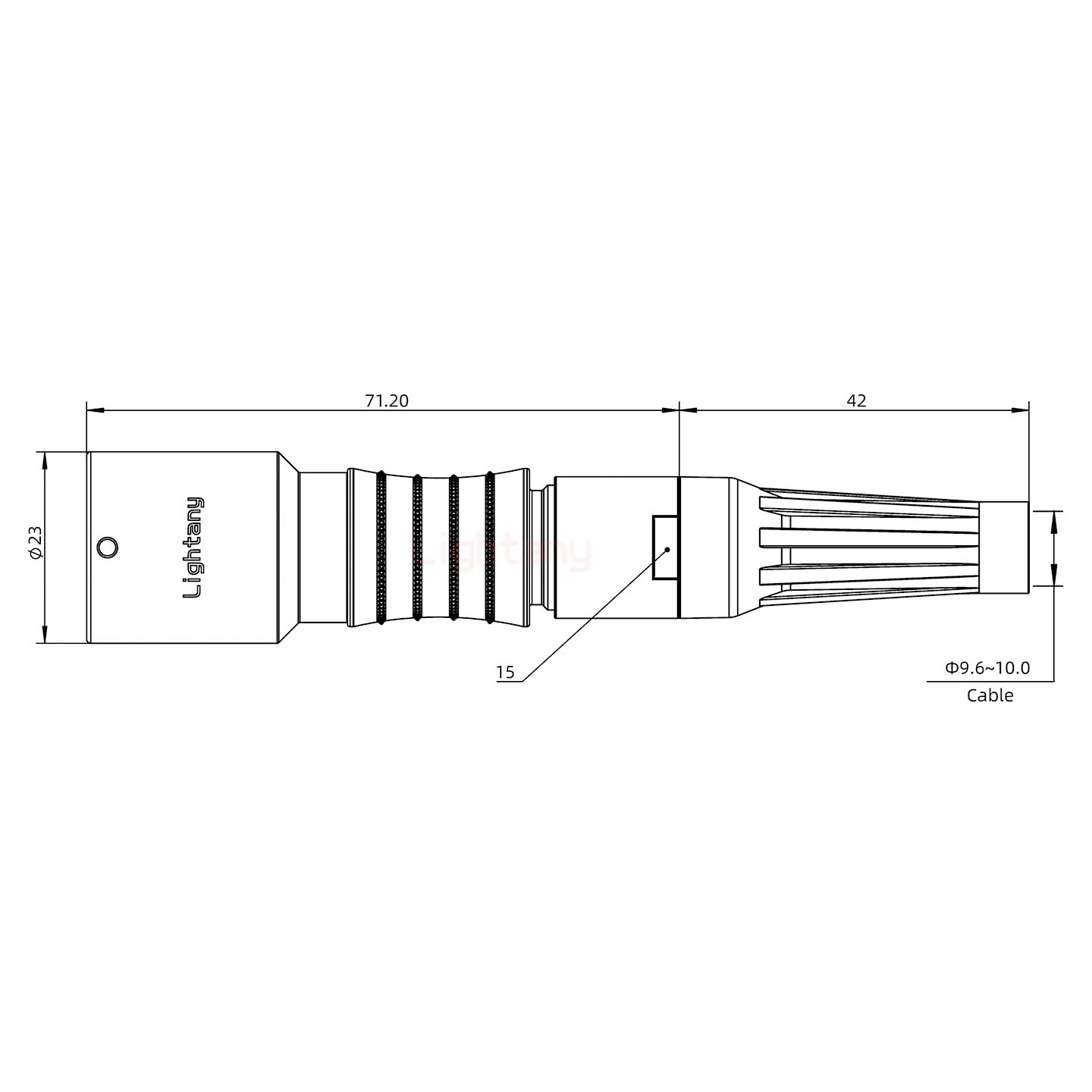 PHG.3K.014.CLLC10Z推拉自鎖帶護套浮動插座